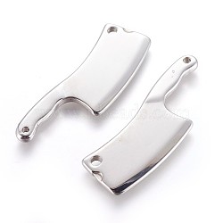 304 Stainless Steel Links connectors, Kitchen Knife, Stainless Steel Color, 53x20x3mm, Hole: 2.5~3.5mm(STAS-P237-16P)