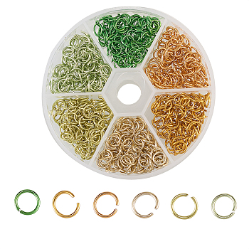 600pcs 6 Colors Aluminum Jump Rings, Open Jump Rings, Round Ring, Mixed Color, 6x0.8mm, Inner Diameter: 4.4mm