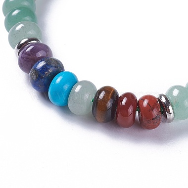 Bracelets réglables de perles tressées avec cordon en nylon(BJEW-F369-C07)-2