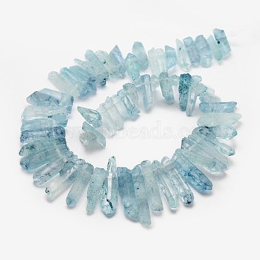 naturelles cristal de quartz brins de perles(G-F462-07A)-2