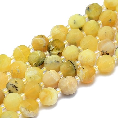 9mm Round Yellow Opal Beads