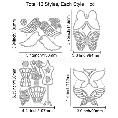 Moldes de corte de acero al carbono stencils(DIY-WH0309-1163)-6