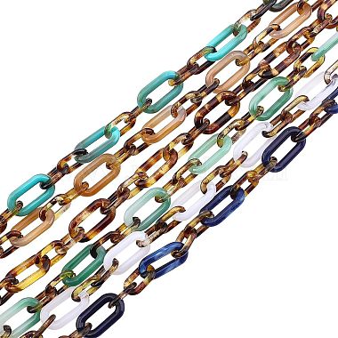 Mixed Color Acrylic Figaro Chains Chain