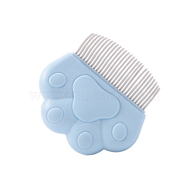 Light Sky Blue Paw Print Plastic Pet Supplies