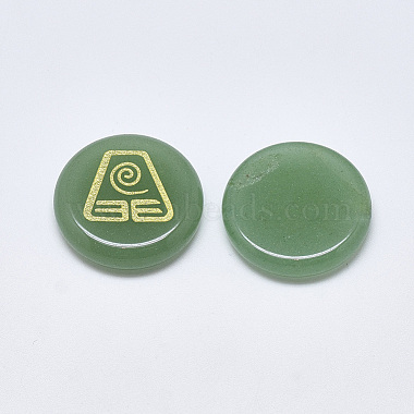 Cabochons d'aventurine vert naturel(G-T122-37G)-2