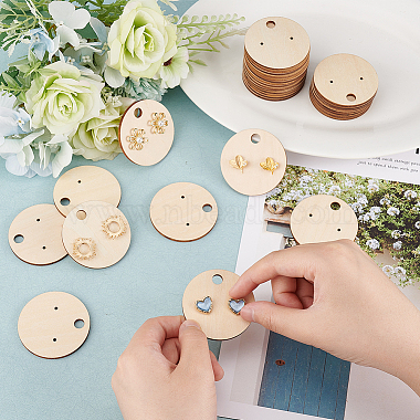 Wood Earring Display Card with Hanging Hole(DIY-WH0320-20H)-3