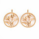 Brass Micro Pave Clear Cubic Zirconia Pendants(X-KK-T062-188G-NF)-1
