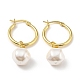 Plastic Pearl Dangle Hoop Earrings(X-EJEW-A070-01G)-1