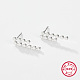 Rhodium Plated 925 Sterling Silver Mini Dot Bar Stud Earrings(UK6907-3)-1