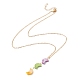 Natural Shell Crescent Moon Pendant Necklace with 304 Stainless Steel Chains for Women(NJEW-C016-13G)-2