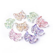 Transparent Acrylic Beads, Bowknot, Mixed Color, 22.5x28.5x12mm, Hole: 2.1mm(TACR-K004-05)