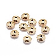 Yellow Gold Filled Spacer Beads, 1/20 14K Gold Filled, Flat Round, Real Gold Filled, 5.5x3mm, Hole: 1.2mm(KK-L183-026D)