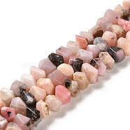 Natural Pink Opal Beads Strands, Faceted, Nuggets, 10~11x8~10x7~8mm, Hole: 1mm, about 22~23pcs/strand, 7.09~7.48''(18~19cm)(G-N327-05-14)