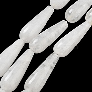 Natural Quartz Crystal Beads Strands, Rock Crystal Teardrop, 30~30.5x10~10.5mm, Hole: 1.4mm, about 6pcs/strand, 7.13~7.20 inch(18.1~18.3cm)(G-P528-H17-01)