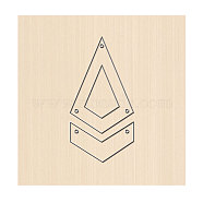 Wood Cutting Dies, with Steel, for DIY Scrapbooking/Photo Album, Decorative Embossing DIY Paper Card, Triangle Pattern, 80x80x24mm(DIY-WH0169-79)