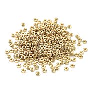 CCB Plastic Beads, Flat Round, Golden, 6x2mm, Hole: 2.2mm(CCB-K012-10G)