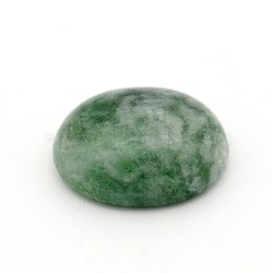 Oval Natural Green Spot Jasper Cabochons, 12x10x5mm(G-A136-C06-10x12mm)