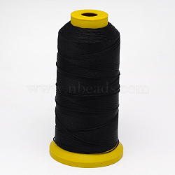(Holiday Stock-Up Sale)Nylon Sewing Thread, Black, 0.43mm, about 600m/roll(NWIR-O004-D-01)
