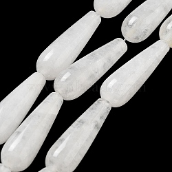 Natural Quartz Crystal Beads Strands, Rock Crystal Teardrop, 30~30.5x10~10.5mm, Hole: 1.4mm, about 6pcs/strand, 7.13~7.20 inch(18.1~18.3cm)(G-P528-H17-01)