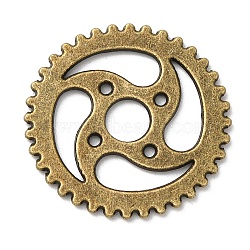 Tibetan Style Alloy Steampunk Pendants, Cadmium Free & Lead Free, Gear, Antique Bronze, 23x1mm, Hole: 5mm, about 534pcs/1000g(TIBEP-5459-AB-LF)