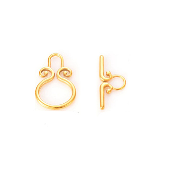 Stainless Steel Toggle Clasps, Golden, Ring, clasps: 23x15mm, bar: 21.5x10mm