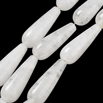 Natural Quartz Crystal Beads Strands, Rock Crystal Teardrop, 30~30.5x10~10.5mm, Hole: 1.4mm, about 6pcs/strand, 7.13~7.20 inch(18.1~18.3cm)