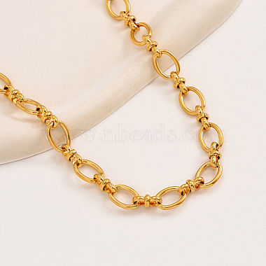 ожерелья-цепочки с овальными звеньями из нержавеющей стали(MF4965-1)-3
