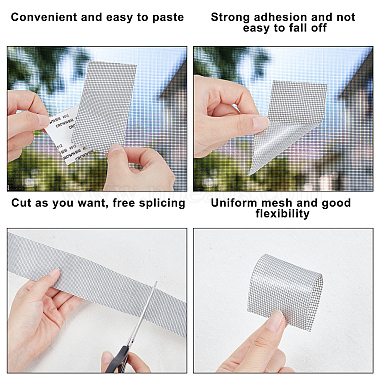 SUPERFINDINGS 3 Roll 3 Color Polyurethane(PU) Window Screen Repair Stickers(TOOL-FH0001-27)-2