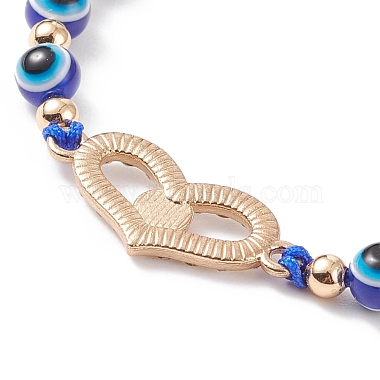 bracelet de perles tressées en résine mauvais œil(BJEW-JB08408)-6