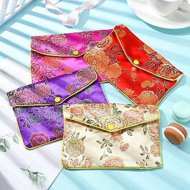 Rectangle Floral Embroidery Cloth Zipper Pouches(ABAG-YW0001-03D)-5