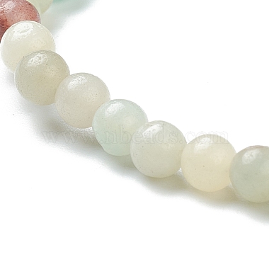 Natural Amazonite Beaded Stretch Bracelets(BJEW-D446-A-31)-3