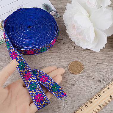 7M Flat Ethnic Style Polyester Ribbon(OCOR-WH0046-74A)-3