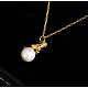 925 collier pendentif chat en argent sterling avec perles naturelles(JN1117A)-1
