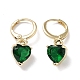 Real 18K Gold Plated Brass Heart Dangle Leverback Earrings(EJEW-L269-046G-02)-1