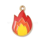 Alloy Enamel Pendants, Light Gold, Cadmium Free & Nickel Free & Lead Free, 23x15x2mm, Hole: 1.8mm(FIND-C074-01J)