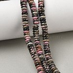 Natural Rhodonite Beads Strands, Smooth Rondelle, 6.5x2.5mm, Hole: 1.1mm, about 167pcs/strand, 14.88''(37.8cm)(GG-CBAC08A-A09-01)