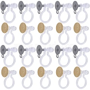 SUNNYCLUE 20Pcs 2 Styles 304 Stainless Steel & Plastic Clip-on Earring Findings, with Loops, Golden & Stainless Steel Color, 9x12x5~6mm, Hole: 1mm, 10Pcs/style(STAS-SC0006-82)