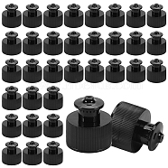 Plastic PP Screw Hand Push Pull Cap, for Sports Drink Bottles, Detergent Bottles, Black, 30x32mm, Inner Diameter: 28mm(FIND-WH0159-14D)