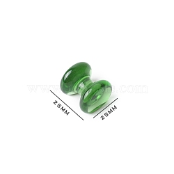 Barbell Shape Glass Chopsticks Rests, Chopsticks Stands, Multifunctional Holder, Green, 25x25mm(PW-WG57943-04)