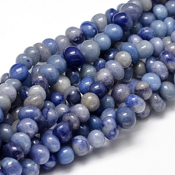 Natural Blue Aventurine Gemstone Nuggets Bead Strands, Tumbled Stone, 6~10x9~12x8~10mm, Hole: 1mm, about 15.3 inch~15.7 inch