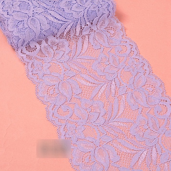 Lace Trim, Polyester Ribbon for Jewelry Making, Lilac, 5-7/8 inch(150mm)