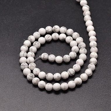 Synthetical Howlite Round Bead Strands(G-P072-42-4mm)-2