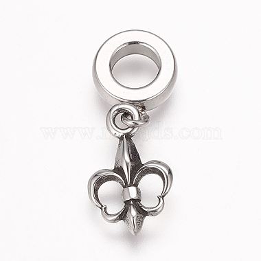 Flower 304 Stainless Steel Dangle Charms