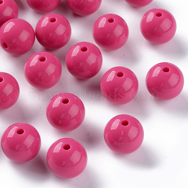 Camellia Round Acrylic Beads