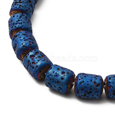 Electroplated Natural Lava Rock Beads Strands(G-G984-16C)-3