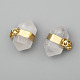 Natural Quartz Crystal Double Terminated Pointed Pendants(X-G-P049-05G)-2