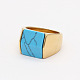 Rectangle Synthetic Turquoise Finger Ring(FIND-PW0021-08C-G)-1