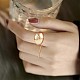 925 шариковая цепочка из стерлингового серебра в форме открытого манжетного кольца для женщин(JR870A)-7