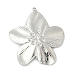 304 Stainless Steel Pendants, Flower Charms, Stainless Steel Color, 44x39.5x3mm, Hole: 1.8mm(STAS-L293-09E-P)