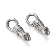304 Stainless Steel Lobster Claw Clasps, Stainless Steel Color, 23x9x6mm, Hole: 2mm(STAS-I156-21P)